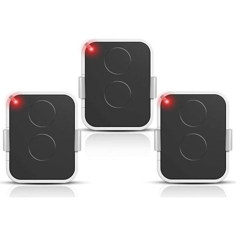 Lot de 3 Télécommande Compatible Nice Era ONE2/ON2E/ON4E/ON1E,433,92 MHz Télécommande Porte de Garage,Rolling Code,2 Canaux(Blanc) (1/5)