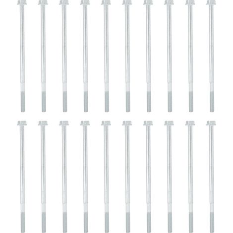 vis à tête plate hexagonale longue M6x135 pour raccords de