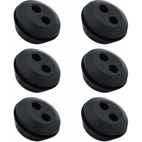 Lot de 6 Bouchon de Tuyau de Carburant Joint de Réservoir Caoutchouc 2 Trous Passe durite passe Durite Reservoir Debroussailleuse Accessoires (1/5)