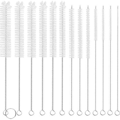 Lot de 13 brosses à biberons Longues Brosse de Nettoyage-Paille Nettoyeur de Pipe Brosse Fine pour Tuyau de Lait Brosse Polyvalente pour Nettoyer la théièreBusePailles Mini Brosse de vidange (1/5)