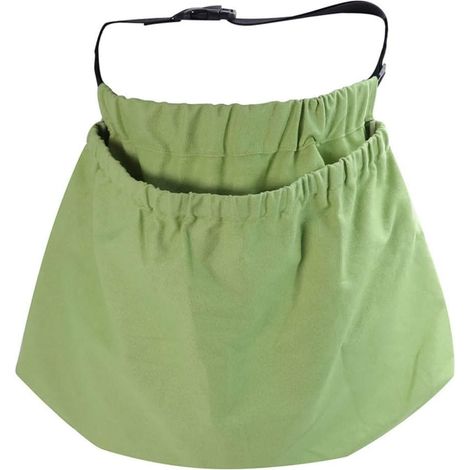 Tablier de jardin, sac à outils vert pour la cueillette de fruits et légumes en extérieur, idéal pour le jardinage et les vergers. Sacoche à porter à la taille. (1/3)