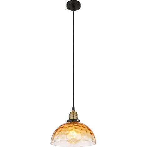Globo - lámpara colgante - Salvy - ámbar - vidrio - Ø 25cm - E27