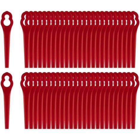 100er-Packung Kunststoffklingen für Rasenkantenschneider – Scharfe Kanten für effizientes Unkrautjäten – Kompatibel mit Akku-Rasenmähern – Karteo (1/5)