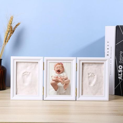 Cadre Empreintes Bébé Kit Empreinte Bebe Mains Pour Liste de Naissance TYPE A (1/4)