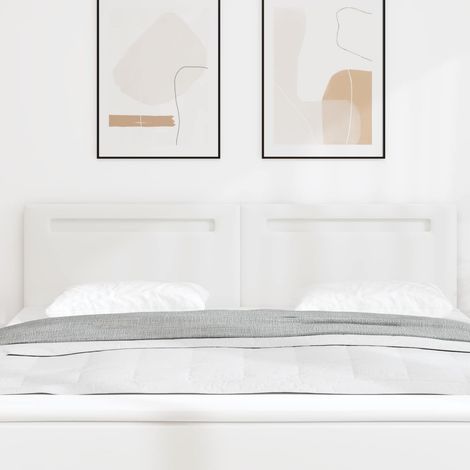 vidaXL Tête de lit LED Blanc 180 cm Cuir synthétique (1/5)