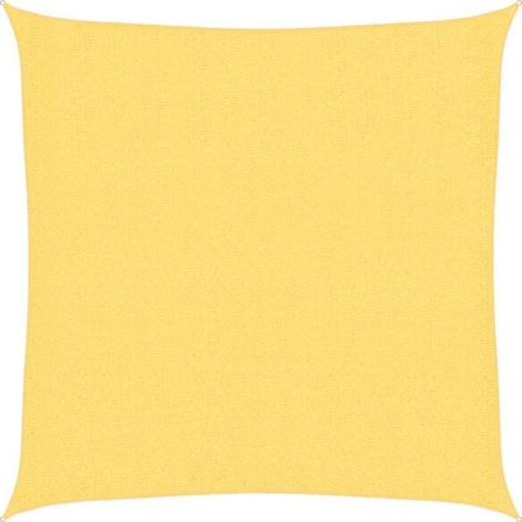 Parasol carré en polyéthylène haute densité, 3,6 x 3,6 mètres, beige. (1/5)