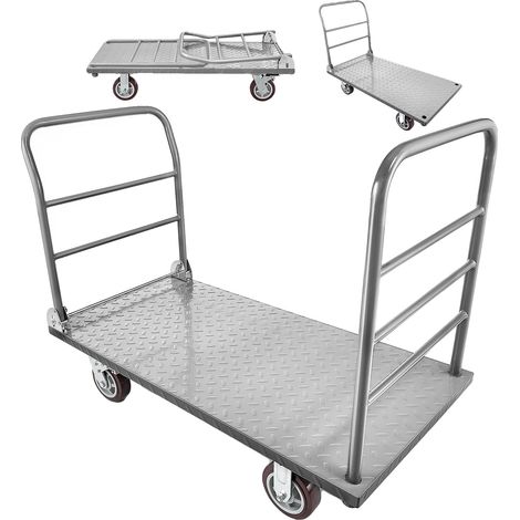Carrello pieghevole VEVOR, 149,69 kg, 680 x 495 x 115 mm, acciaio Alloy-C, 2650 libbre (1/2)