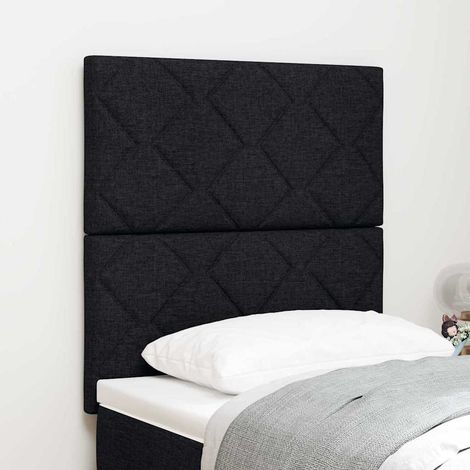 Tête de lit avec des lumières à LED-Panneau de lit à LED Réglable Noir 80 cm tissu 965493 (1/5)