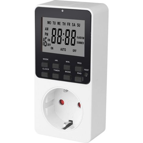 Prise Programmable numérique et programmateur Prise Electrique à Cycle Alternatif et répétitif Prise Minuteur Compte à rebours, 16A (1/5)