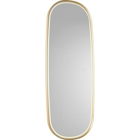Moderner Badezimmerspiegel Gold inkl. LED und Touchdimmer - Geraldien (1/4)