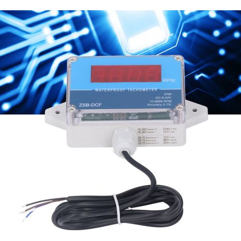 Compteur de vitesse numérique étanche IP68 pour moteur, affichage LED, 8V‑24V DC (1/5)