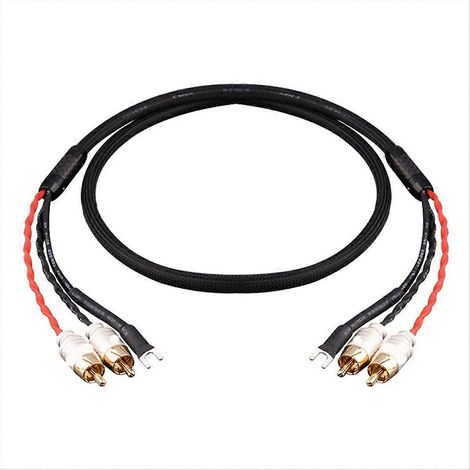 Câble audio pour platine vinyle Fever Level Singing Arm Signal Cable Double Lotus avec fil de terre en cuivre sans oxygène (1/5)