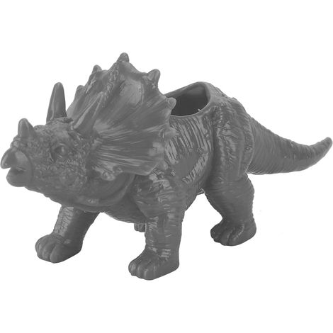Grauer Triceratops-Topf – für Kakteen/Sukkulenten, als Dekoration für drinnen und draußen, Dinosaurier-Muttertagsgeschenk