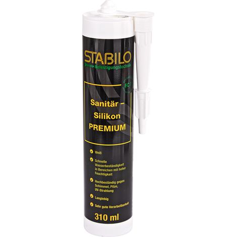 Stabilo PREMIUM Sanitär-Silikon weiß 310ml (1/3)