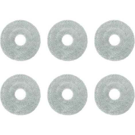 Packung mit 6 waschbaren Tüchern für Dreame L10s Pro Ultra Heat/X30 Ultra/X30 Pro/S10 Pro Ultra Staubsauger (ersetzt Reinigungstücher).