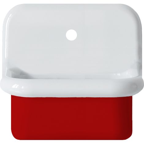 Lavabo retro de cerámica de 45 cm - True Colors Lite - Profundidad reducida - Rojo