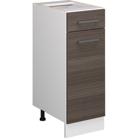 Unterschrank R-Line, Grau, 30 cm mit Schublade, ohne Arbeitsplatte, Vicco