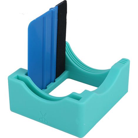 Support gobelets silicone autocollants, fente intégrée + raclette feutre tasses