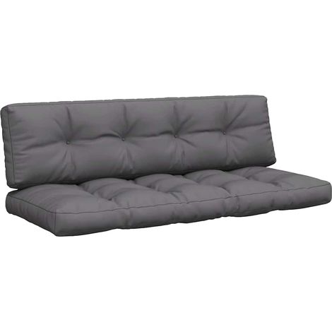 Maison Exclusive - Cojines para palets 2 unidades tela gris antra