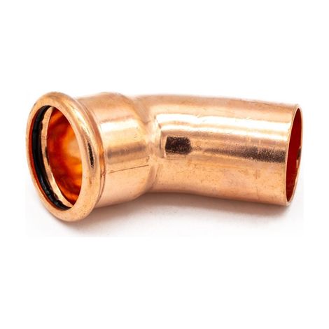 PrimaPress 45° Copper Elbow Fitting - 35mm Size, Flameless Install (1/2)