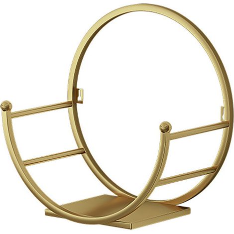 Filiyano-Étagère murale ronde en métal perforé pour plantes, rangement, présentoir créatif, étagères pour loisirs créatifs C (1/5)