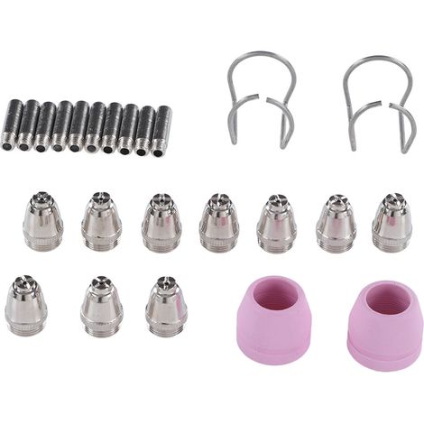 24 Pièces Buses de Chalumeau de Coupe Taille Standard Kit Consommables Plasma Découpe Rapide (1/5)