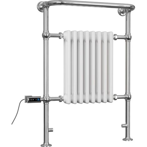 Arundel - White Traditional Electric Towel Rail H963mm x W673mm 600w Thermostatic WIFI (1/3)