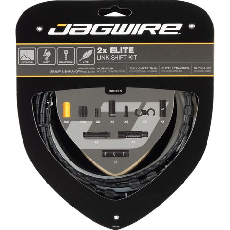 Kit Câble Et Gaine Articulée Dérailleur Double Plateau - Précision De Passage - Jagwire