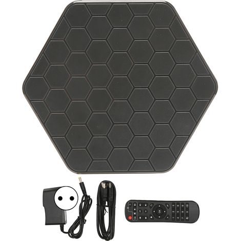 Boîtier TV Android 11.0 2 Go RAM 16 Go ROM 4 cœurs 64 bits prise UE 100-240V Wi-Fi double bande 2,4/5 GHz LAN 4K HD (1/5)