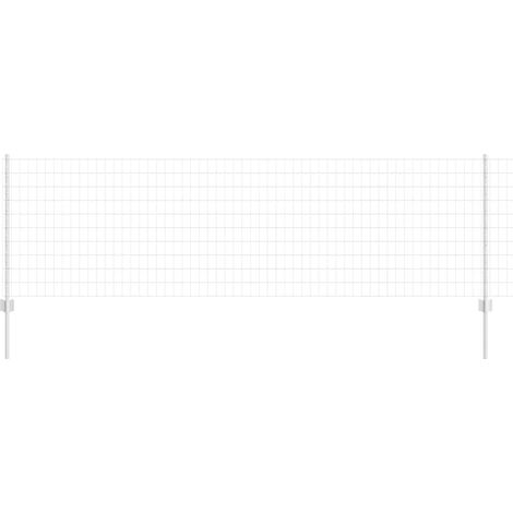 Grillage rouleau,Clôture Euro avec 11 poteaux en U Argent 0,8x25 m Acier CFW1741626 (1/3)