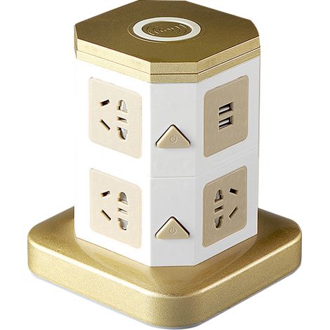 Prises verticales avec chargeur sans fil USB tour de charge multiprise station d'alimentation de bureau prise AU 220V (1/5)