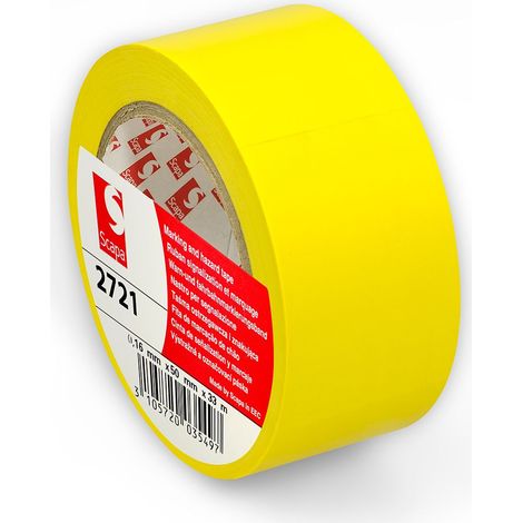 Nastro adesivo Scapa 2721 per indicazioni in zone di alto passaggio 50mm X 33MT Colore - Giallo