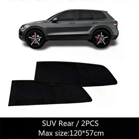 Pare-soleil de voiture (1 ou 2 pièces) - Protection UV - Rideaux en maille - Moustiquaire pour vitres avant, arrière et latérales de SUV - Pare-soleil en maille pour vitre arrière de SUV (2 pièces) (1/5)