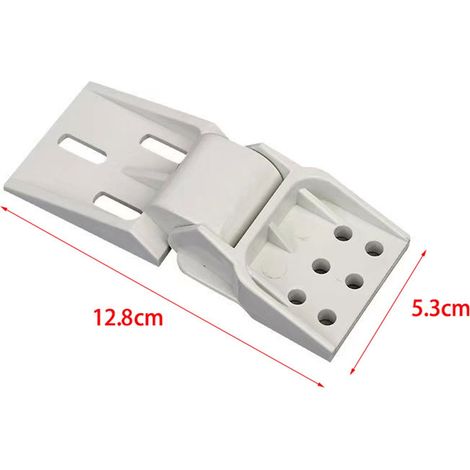 Hinge - Chest Freezer - Plastic - 128 mm - 95° to 110° Opening Angle - White - 1 Piece (1/2)