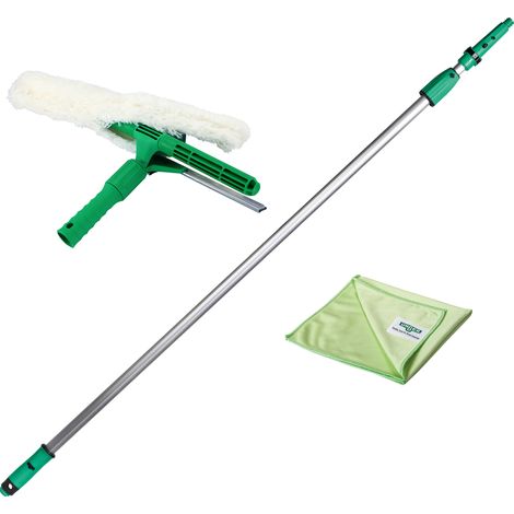Unger Fensterreinigungs-Set 1,25 m + Fensterwischer, Verlängerungsstange, Tücher (1/4)