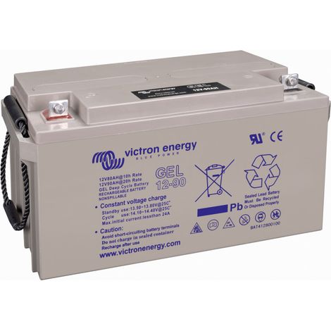 Victron – Batterie décharge lente Gel 12V 90Ah – Performance fiable pour systèmes solaires et éoliens – BAT412800104 (1/4)