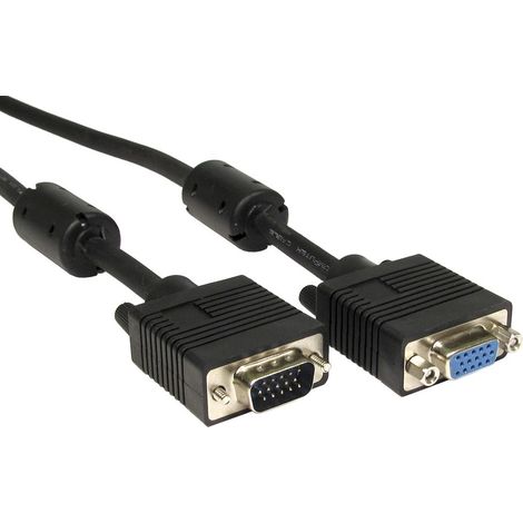 Câble VGA VGA vers VGA Mâle VGA Femelle VGA 10m PVC Noir 0,12 mm 200 V c.c. ( Prix pour 1 )