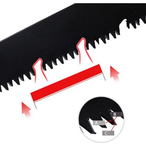Scie à Main Pliable Scie à Élaguer, de Camping avec Lame Robuste de 24,9 Cm pour Travail du Bois Jardin Randonnée Sac à Dos (1/4)