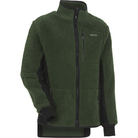 KOX Faserpelzjacke Grün/Schwarz Größe 58/60