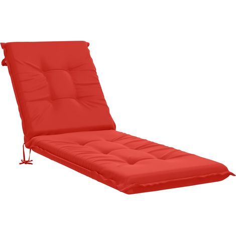 Coussin de transat GEMERT 100 % polyester Rouge 190 x 60 x 9 cm vidaXL