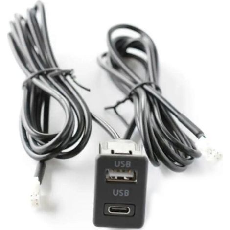 Câble adaptateur d'extension d'interface de panneau de port USB + TYPE-C Noir (1/5)