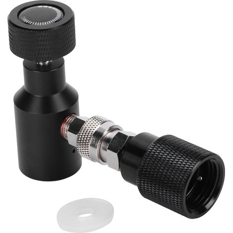 Adaptateur de Recharge CO2 en Aluminium, Connecteur pour Cylindre ASA avec Accessoire G1/2-14 Noir pour Soda