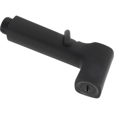 Boquilla de bidé manual negra, adecuada para inodoros, higiene femenina, baño de bebés y ducha de mascotas. (1/4)
