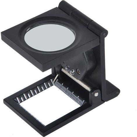 Loupe en Tissu avec Loupe Pliante à Lentille 10X LED avec Support pour la Lecture, Réparation de Bijoutier, Passe-Temps, Artisanat, Soudure, Travaux de Couture, (1/5)