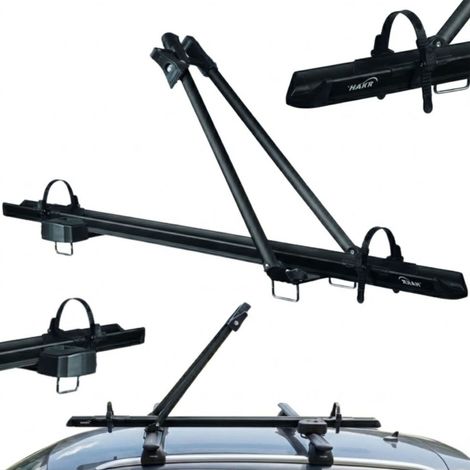 Porte-vélos de toit Hakr Speed en aluminium noir + verrou (1/5)