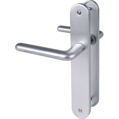 Poignée de porte intérieure - New camelia sup - Eurowale - Gris argent - Bec de cane - 195 mm (1/2)