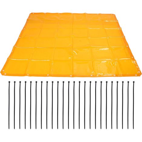 Écran de rideau de soudure 5.7x5.7FT ignifuge 6 Grade protection UV Orange (1/5)