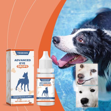Gouttes oculaires douces pour animaux, pour prendre soin des yeux de votre chien et nettoyer les traces de larmes - 10 ml (1/5)