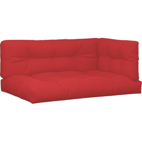 Maison Exclusive - Palettenkissen 7-tlg. Rot Stoff