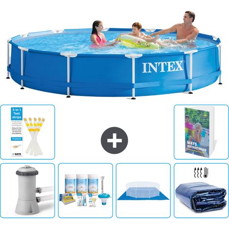Frame Pool Rund - 366x76 cm - 7-teilig S289